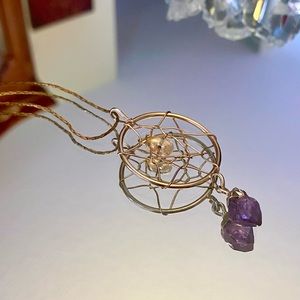 crystal dream catcher necklace